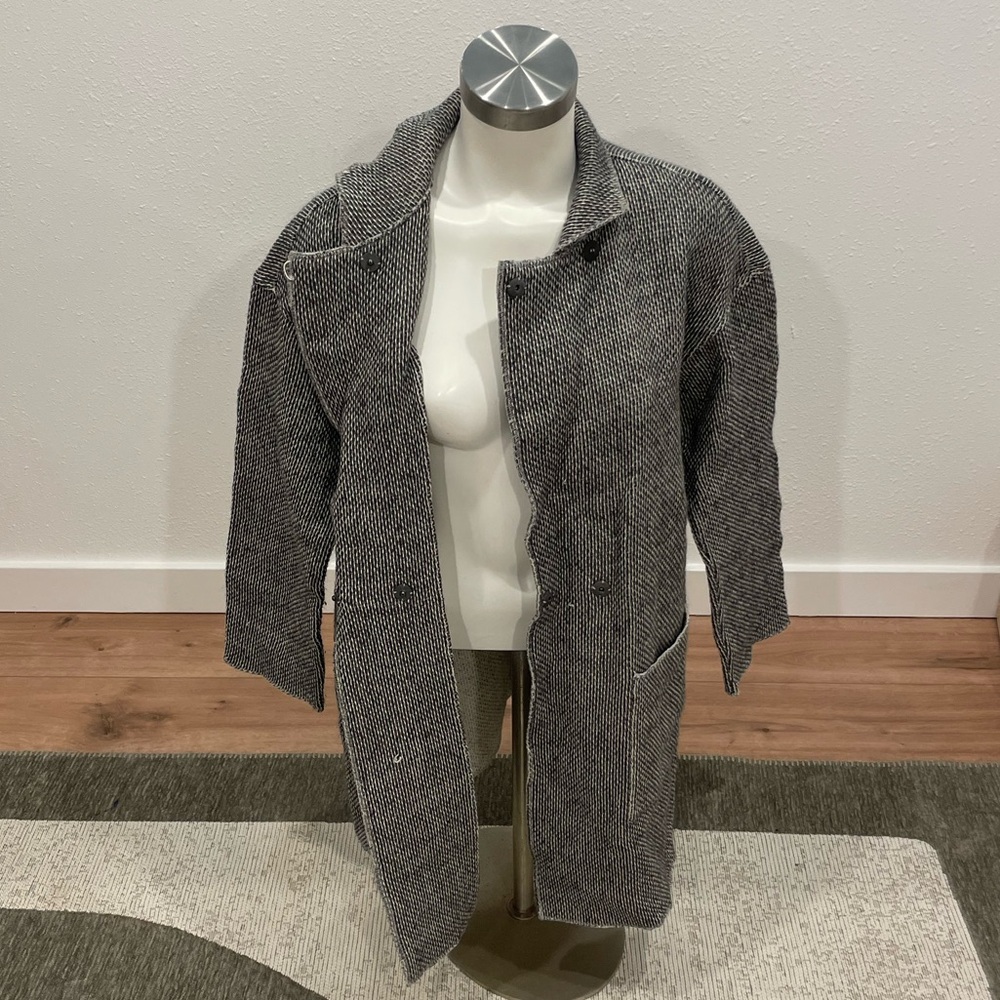 Eileen Fisher Medium Textured Cotton Sweater Coat, Medium. Like- New. - Picture 8 of 14